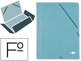 Liderpapel Carpeta de Gomas Verde con Tres Solapas