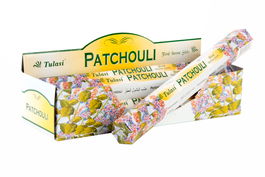 DKD Home Decor Incienso Varilla Patchouli Bambú Madera Set de 20 piezas 4 x 4 x 25 cm