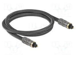DeLOCK Cable óptico TOSLINK macho a macho 1 m Antracita