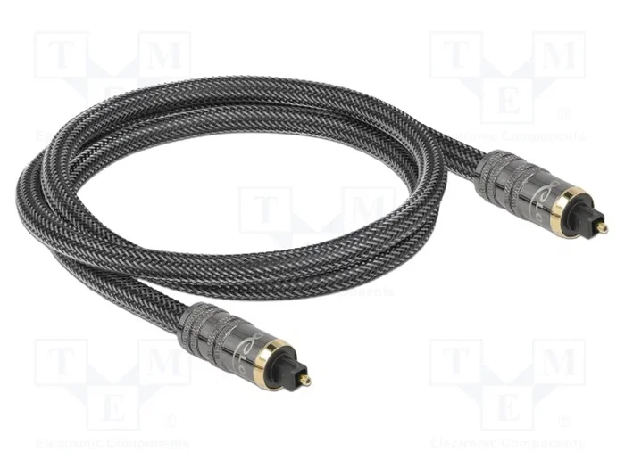 DeLOCK Cable óptico TOSLINK macho a macho 1 m Antracita