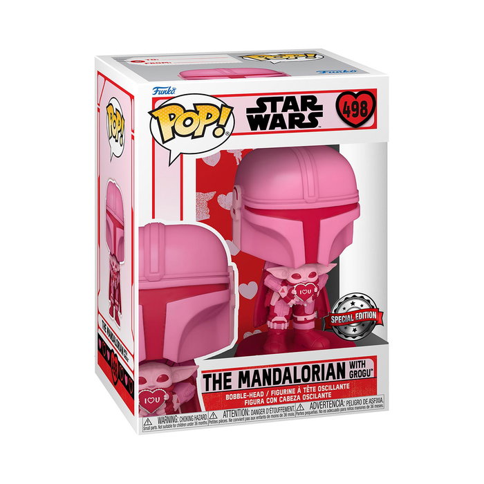 Funko Pop! Figura Coleccionable Mando Con Grogu Edición San Valentín Star Wars 60122 Funko Pop! Figura Coleccionable Mando Con Grogu Edición San Valentín Star Wars 60122