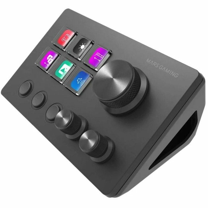 Mars Gaming MSD-TWO Control Deck Negro con 6 Teclas LCD y 3 Ruedas