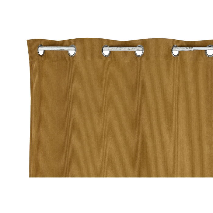 DKD Home Decor Cortina de Pana Gruesa Mostaza 140x260 cm