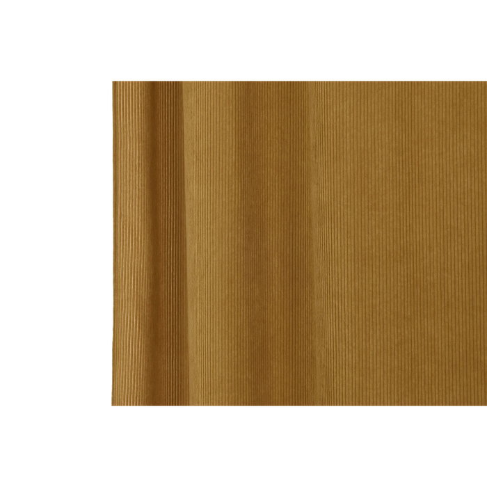 DKD Home Decor Cortina de Pana Gruesa Mostaza 140x260 cm