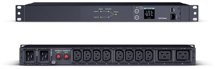 CyberPower PDU24005 PDU ATS de 1U con 10 Salidas (2x C19 y 8x C13) CyberPower PDU24005 PDU ATS de 1U con 10 Salidas (2x C19 y 8x C13)