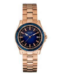 Guess Reloj W0469L2 Dorado con Esfera Azul
