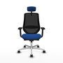PIQUERAS Y CRESPO Silla de oficina Mardos con mecanismo Sincro/Traslack, Azul y Negro