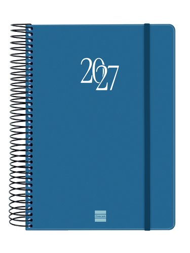 FINOCAM Agenda Anual 2027 My Espiral Basic Azul con Tapa Extra y Goma FINOCAM Agenda Anual 2027 My Espiral Basic Azul con Tapa Extra y Goma