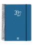 FINOCAM Agenda Anual 2027 My Espiral Basic Azul con Tapa Extra y Goma