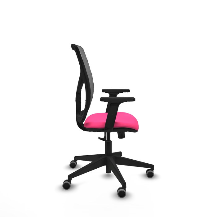 PIQUERAS Y CRESPO Silla de oficina Motilla Rosa y Gris