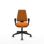 PIQUERAS Y CRESPO Silla de oficina Elche, mecanismo Asincro, similpiel Naranja
