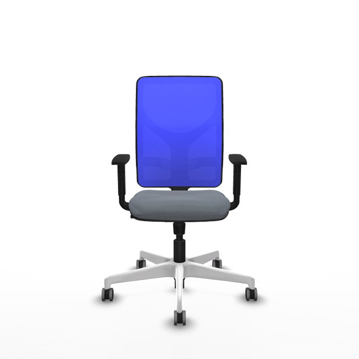 PIQUERAS Y CRESPO Silla de oficina Motilla con Mecanismo Sincro, Gris y Azul
