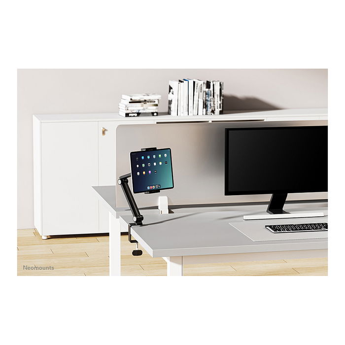 Neomounts Soporte para Tablet DS15-545BL1 - para Pantallas de 4.7" a 12.9" - Ajustable y Giratorio - Negro - Soporte de Escritorio