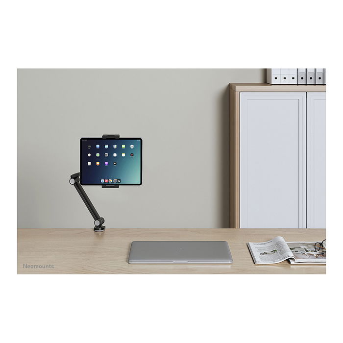 Neomounts Soporte para Tablet DS15-545BL1 - para Pantallas de 4.7" a 12.9" - Ajustable y Giratorio - Negro - Soporte de Escritorio