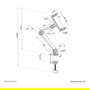 Neomounts Soporte para Tablet DS15-545BL1 - para Pantallas de 4.7" a 12.9" - Ajustable y Giratorio - Negro - Soporte de Escritorio