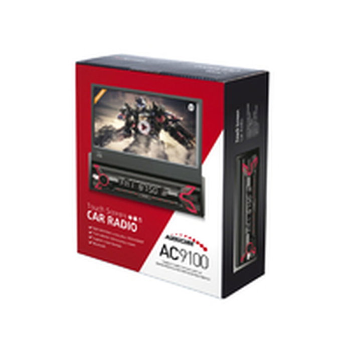 Radio audiocore ac9100 car digital negro, rojo