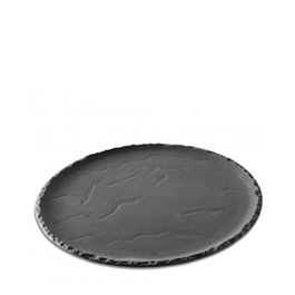 Revol Basalt Plato Redondo 28 cm, Plato Llano de Porcelana para Vajilla (Set de 4)