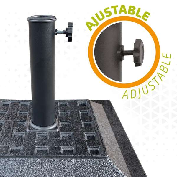 Color Baby Soporte de parasol poliresina 12 kgs 44x44 cm