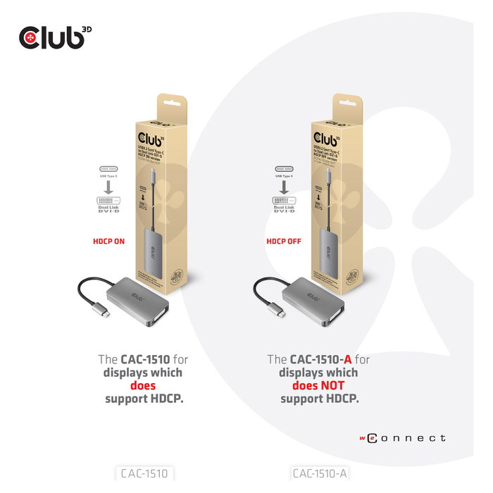 Club 3D CAC-1510-A Adaptador USB 3.2 Tipo C a DVI-D Club 3D CAC-1510-A Adaptador USB 3.2 Tipo C a DVI-D