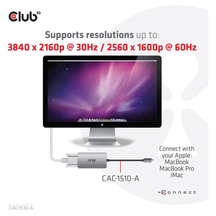 Club 3D CAC-1510-A Adaptador USB 3.2 Tipo C a DVI-D Club 3D CAC-1510-A Adaptador USB 3.2 Tipo C a DVI-D