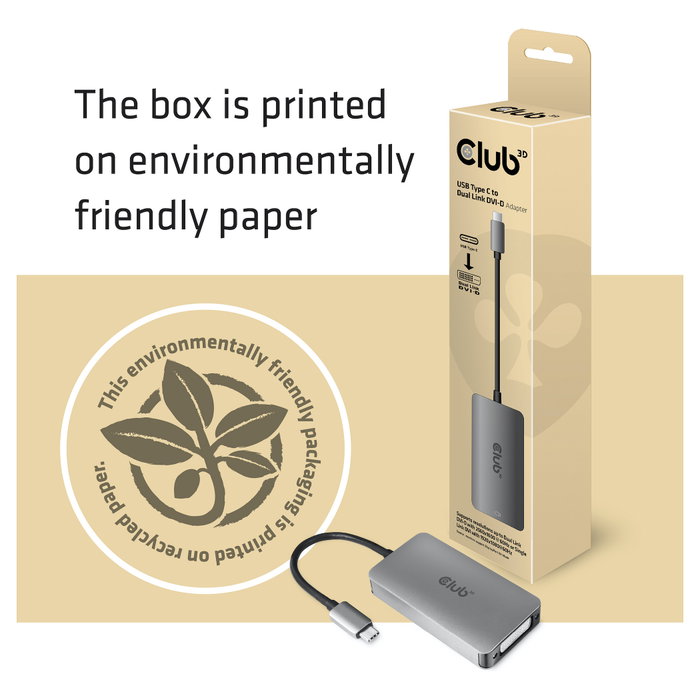 Club 3D CAC-1510-A Adaptador USB 3.2 Tipo C a DVI-D Club 3D CAC-1510-A Adaptador USB 3.2 Tipo C a DVI-D