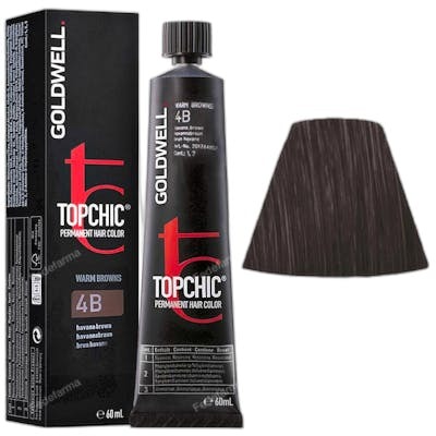 Goldwell TOPCHIC Tinte permanente para el cabello 4B Havana Brown 60 ml Goldwell TOPCHIC Tinte permanente para el cabello 4B Havana Brown 60 ml
