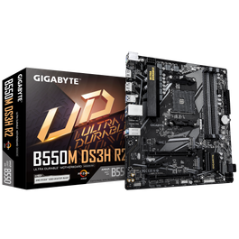 Gigabyte B550M DS3H R2 Placa base - AMD Ryzen 5000 Series, DDR4 (O.C.) hasta 4733 MHz, 1x M.2 PCIe 4.0 + 1x M.2 PCIe 3.0, LAN 1 GbE, USB 3.2 Gen 1