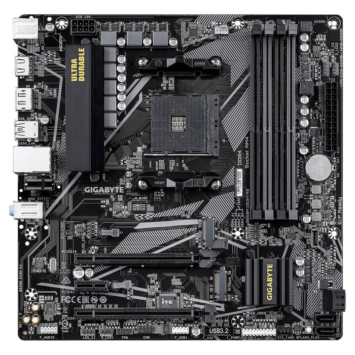 Gigabyte B550M DS3H R2 Micro ATX Socket AM4 DDR4 PCIe 4.0 Gigabyte B550M DS3H R2 Micro ATX Socket AM4 DDR4 PCIe 4.0