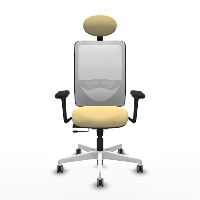 PIQUERAS Y CRESPO Silla de oficina Zulema con Mecanismo Sincro/Traslack, Crema y Blanco PIQUERAS Y CRESPO Silla de oficina Zulema con Mecanismo Sincro/Traslack, Crema y Blanco