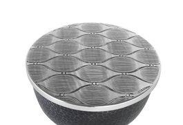 Giner Y Colomer Mesa de Centro Redonda con Aluminio y Acabado Gris Oscuro