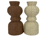 DKD Home Decor Jarrón de Fibra Surtido de 2 Colores (Pack de 4)