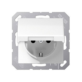 Jung AS1520KIKLWW Toma de corriente Schuko con tapa abatible 16A 250V Jung AS1520KIKLWW Toma de corriente Schuko con tapa abatible 16A 250V