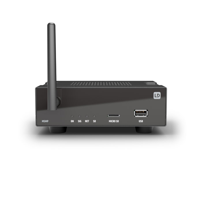 LD Systems LDMSMP Reproductor de Música y Programador de Mensajes con Streaming, USB/microSD, Compatible con Questra, Garantía 5 Años