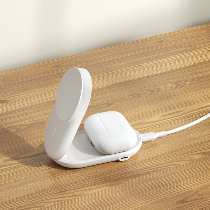 Belkin Cargador Inalámbrico Plegable 2 en 1 Qi2 25W Blanco