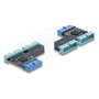 DeLOCK 67341 Adaptador Hub USB 5 Gbps 20 Pin Header a 2x USB 5 Gbps 20 Pin Pfostenstecker, Negro/Azul, 5 Gbit/s
