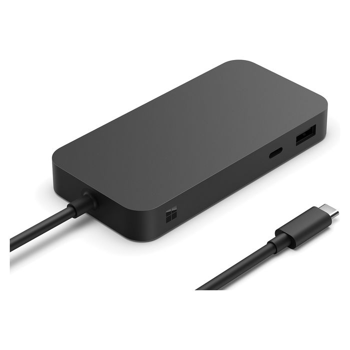Microsoft Surface USB4 Docking Station Negro, USB4, HDMI 2.1, Ethernet Gigabit, 2 Puertos USB-A, 100W Power Delivery
