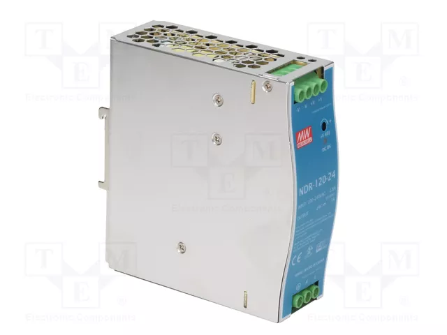 MEAN WELL NDR-120-24 120W 24VDC 5A Slim para Carril DIN