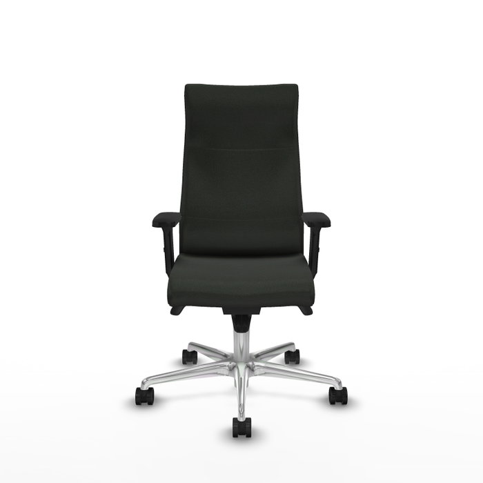 PIQUERAS Y CRESPO Sillón Albacete con Mecanismo Sincro y Base de Aluminio, Negro