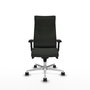 PIQUERAS Y CRESPO Sillón Albacete con Mecanismo Sincro y Base de Aluminio, Negro