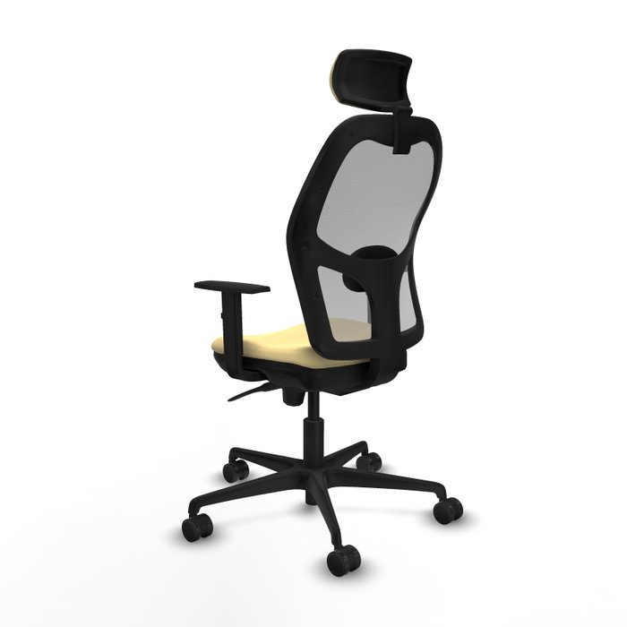 PIQUERAS Y CRESPO Silla de oficina Jorquera con mecanismo Sincro, Crema y Gris
