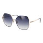 Furla SFU601-580492 Gafas de sol con cristales azules degradados y montura dorada