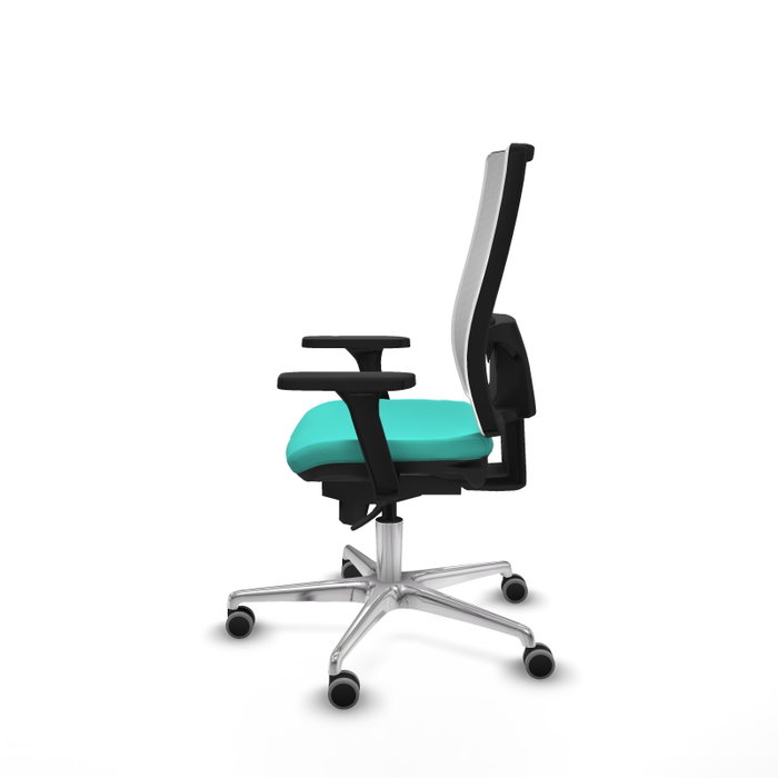 PIQUERAS Y CRESPO Silla de oficina Horna con mecanismo Sincro, Turquesa y Blanco PIQUERAS Y CRESPO Silla de oficina Horna con mecanismo Sincro, Turquesa y Blanco