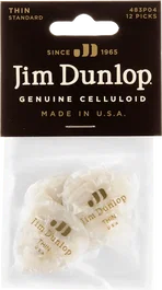 Dunlop Púas de Celuloide White Pearloid Thin (pack de 12)