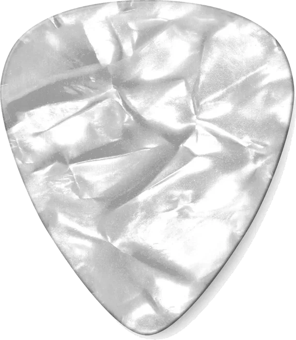 DUNLOP Pack de 12 Púas Genuine Celluloid Blanco Perlado - Thin