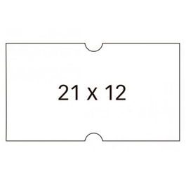 Apli Etiquetas para Etiquetadora de Precios 21x12 mm Rectas, 6 Rollos de 1000 Etiquetas Blanco