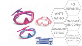 Poessa Gafas de Natación Infantiles con Lentes Polarizadas