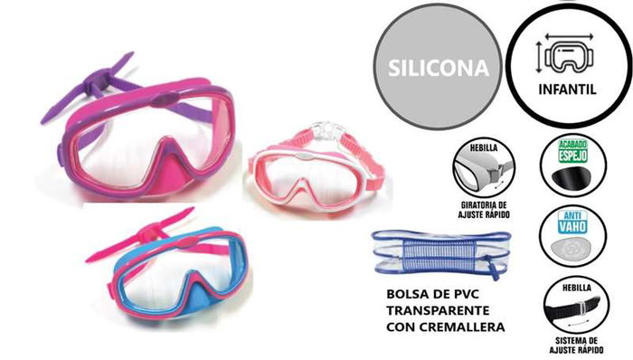 Poessa Gafas de Natación Infantiles con Lentes Polarizadas