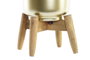 DKD Home Decor Macetero Dorado Marron Metal Madera 18.5 x 22 x 18.5 cm (4 Unidades)