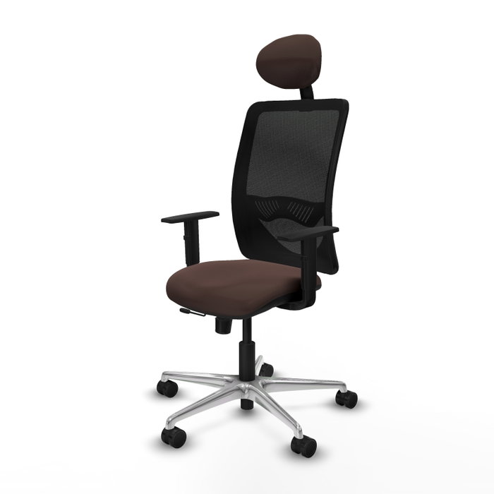 PIQUERAS Y CRESPO Silla de oficina Zulema con mecanismo Sincro/Traslack, Marrón oscuro y Negro PIQUERAS Y CRESPO Silla de oficina Zulema con mecanismo Sincro/Traslack, Marrón oscuro y Negro