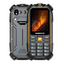 Hammer Boost 2 Telefono Movil Rugerizado LTE - 4G LTE, Dual SIM, Pantalla 2.4, IP68, Resistente a Agua y Polvo, Batería 3500 mAh